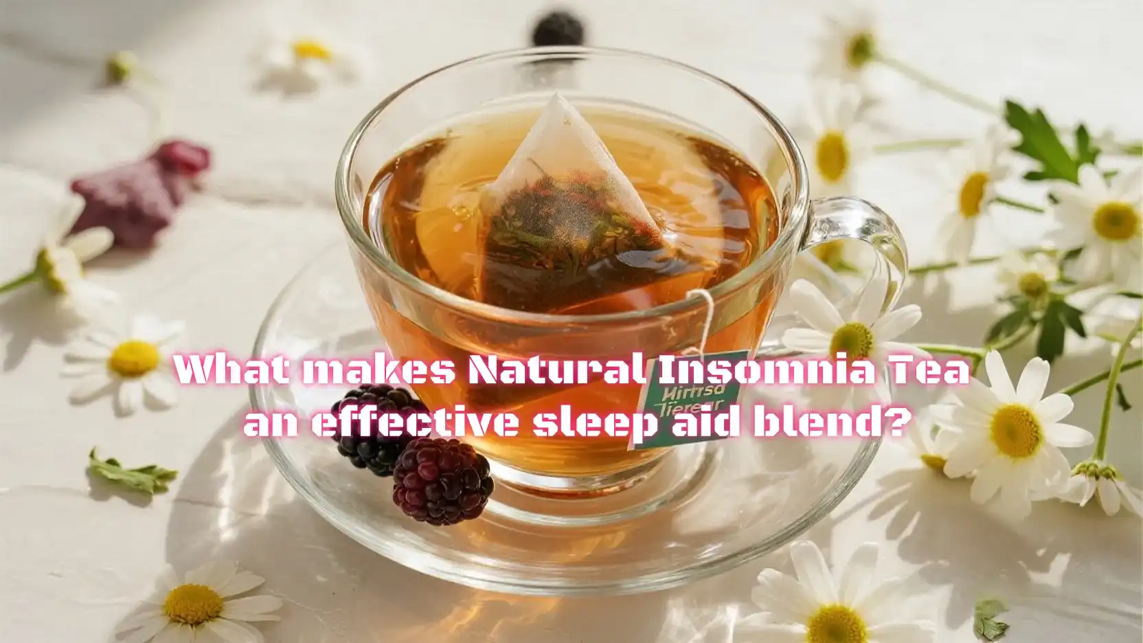 What makes Natural Insomnia Tea an effective sleep aid blend?